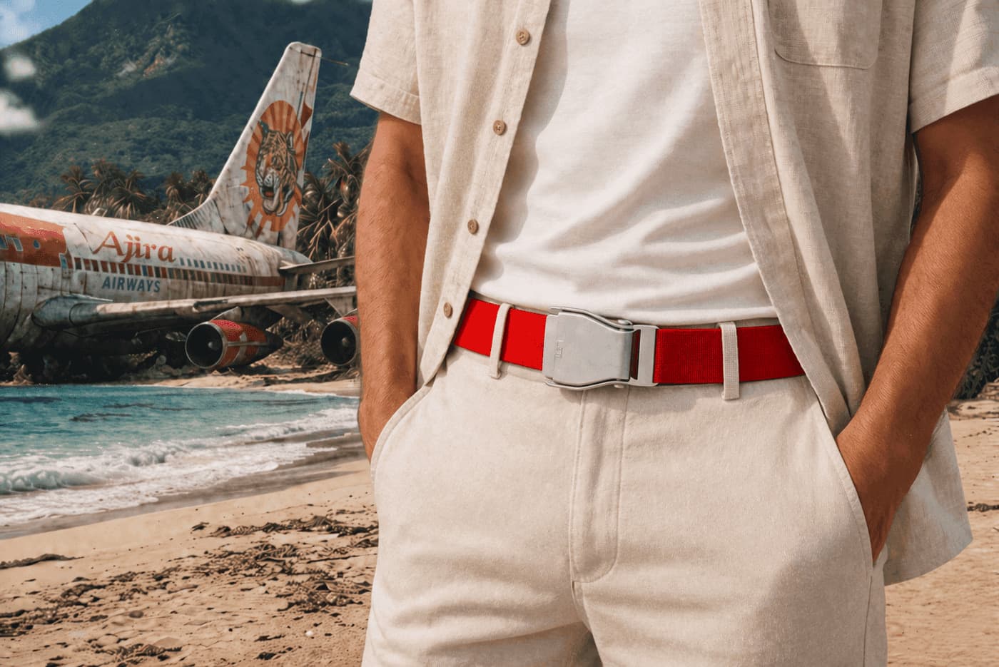 Fly-Belt Austral portée sur la plage